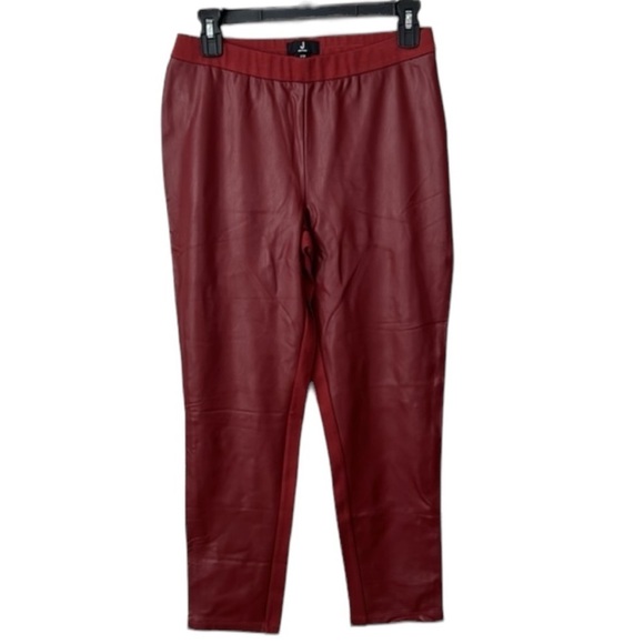 J Jason Wu Petite Stretch Faux Leather Pull On Pant With Side Zippers Size XSP - Picture 4 of 11